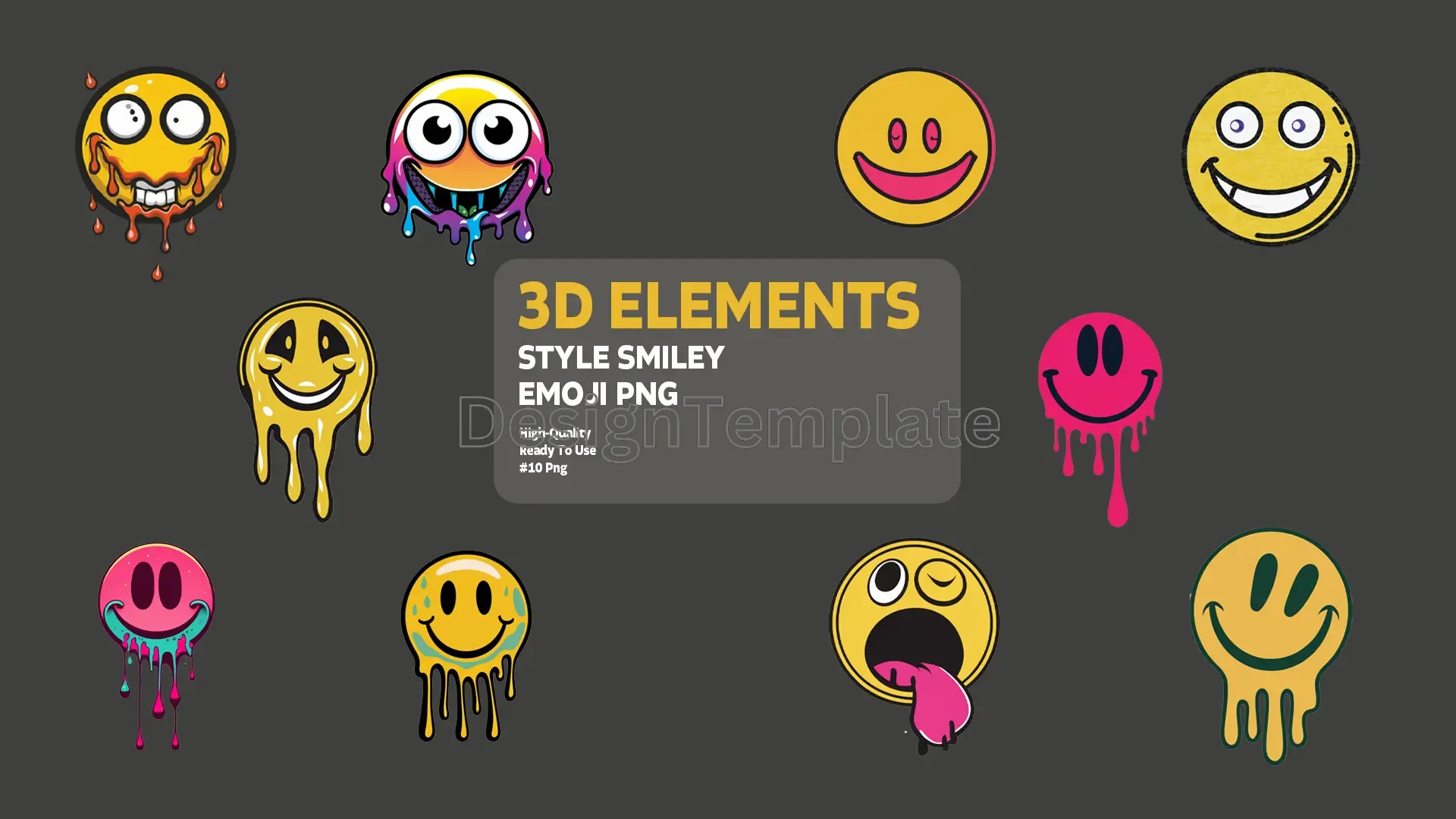 Express Yourself 3D Emoji Style Elements Graphics Pack image